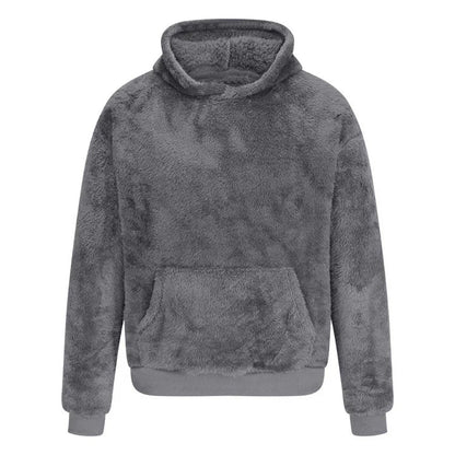 Weicher Plüschpullover mit Kapuze