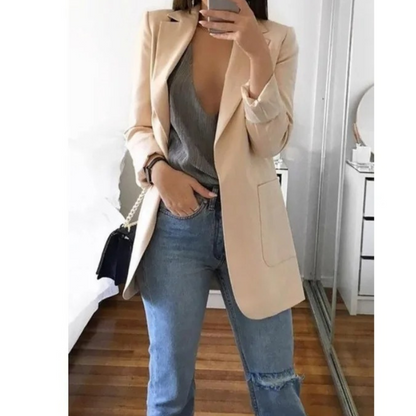 Damen Blazer Khaki Herbst Mode