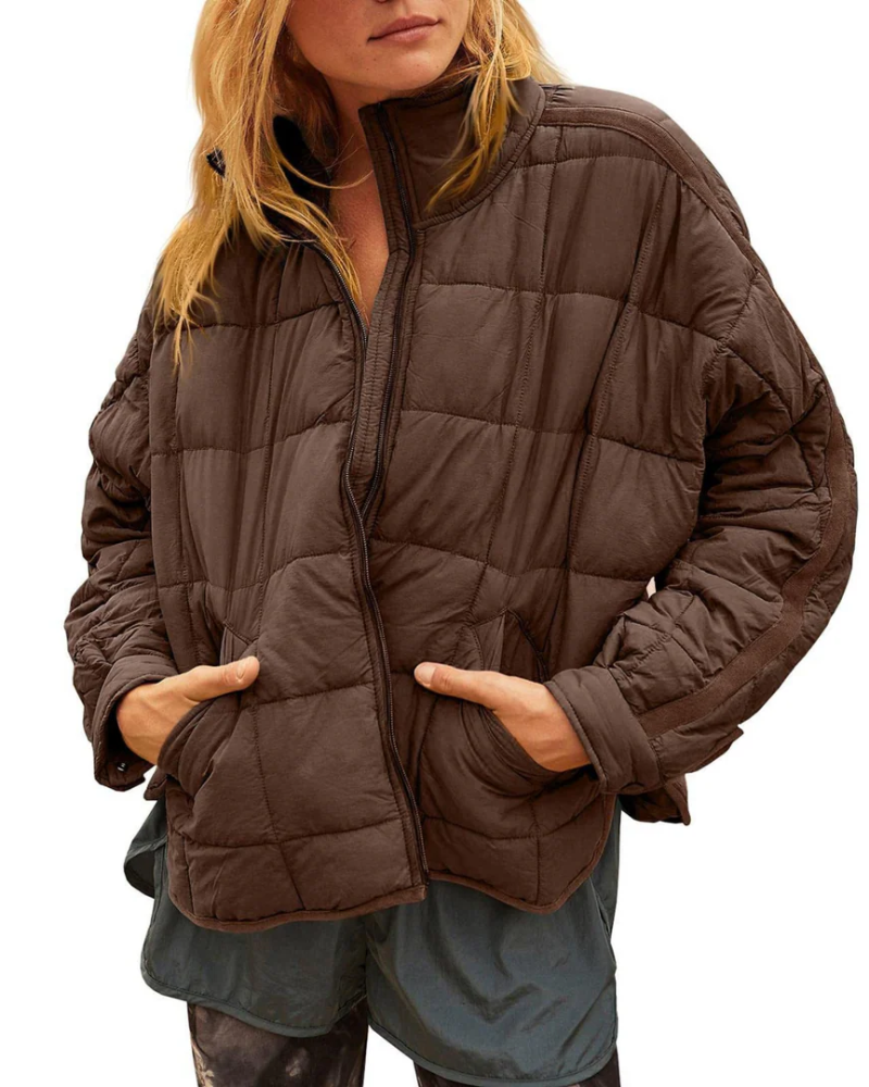 Leichte Pufferjacke Kompakt Reißverschluss Damen