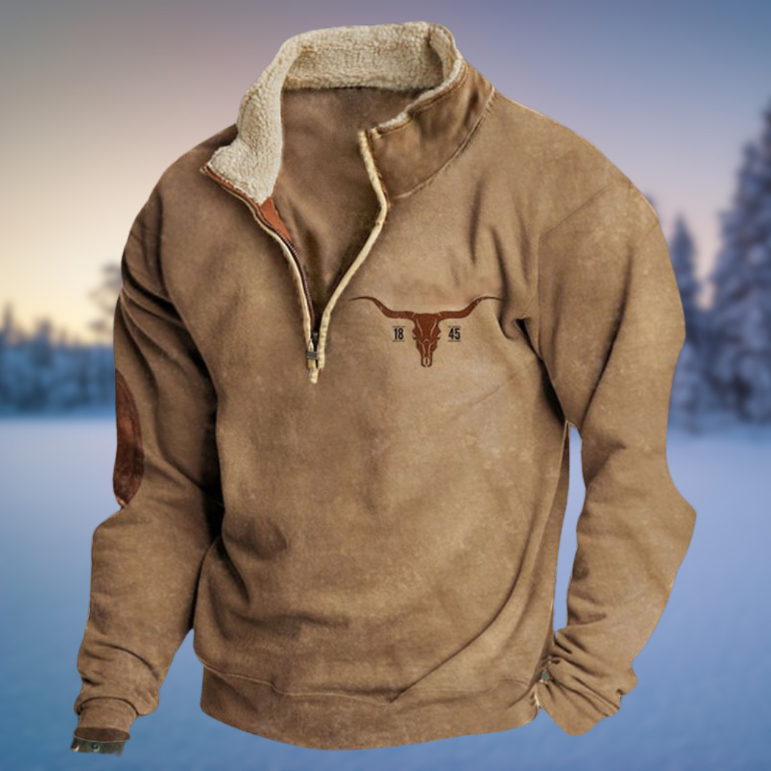 Herren Pullover Lässig Winterlich Halb-Reißverschluss