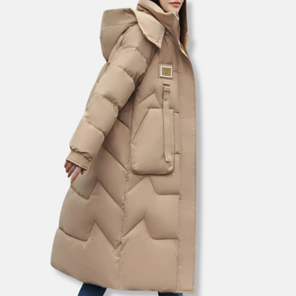 Große Damenkleid Entspannter Stil Maxi Lang