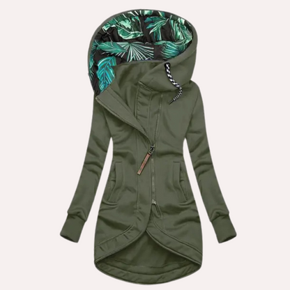 Damen Hoodie Lässig Gemustert Kapuze
