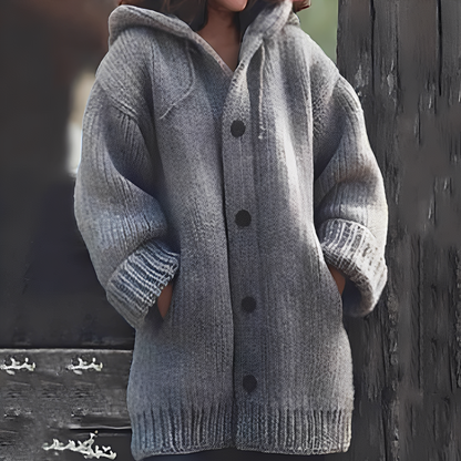 Damenschal Cardigan Kapuze Bequem