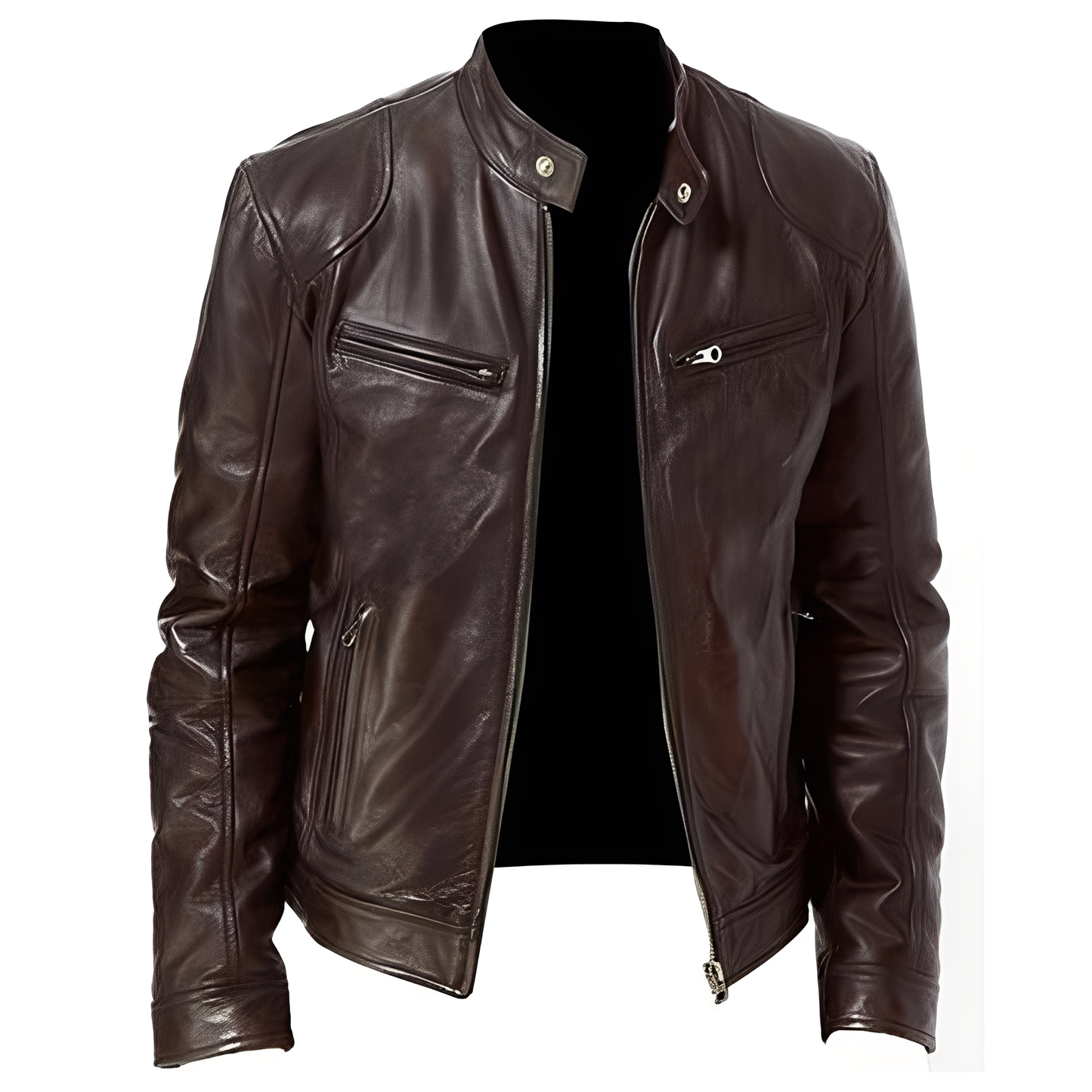 Stylische Lederjacke Herren Freizeit Modell