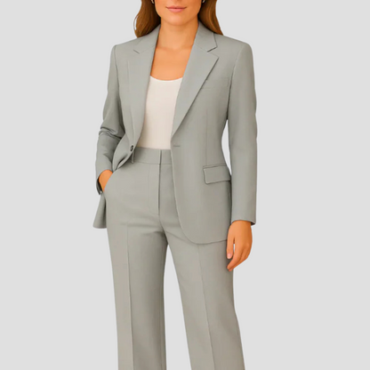 Damen Business-Anzug Set Langblazer Hose