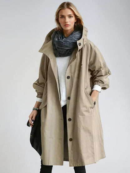 Damen Wintermantel Lang Elegant