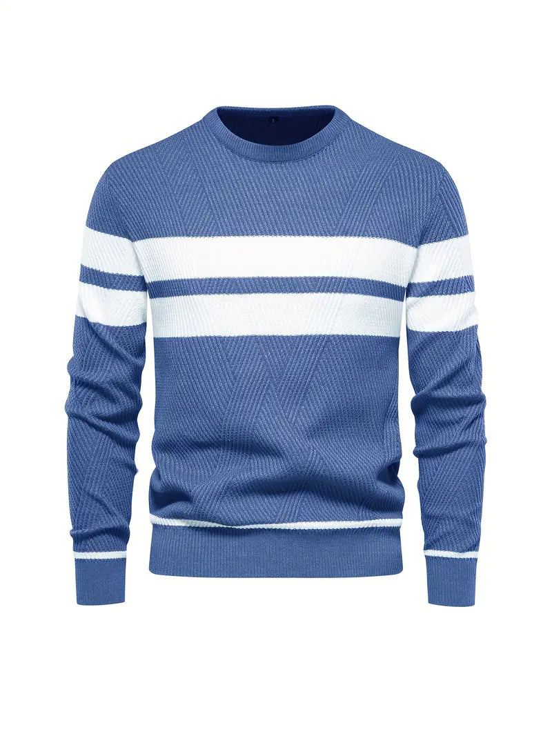 Herren Pullover Streifenmuster Modern