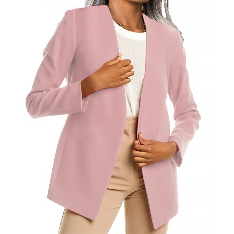 Lässiger Damen Blazer Offene Vorderseite