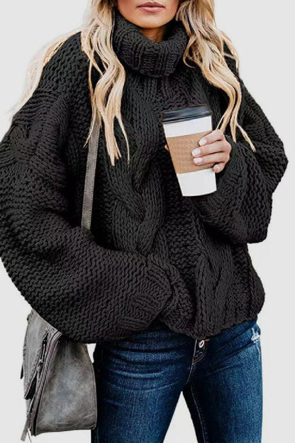 Eleganter Cashmere Pullover Rollkragen Winter