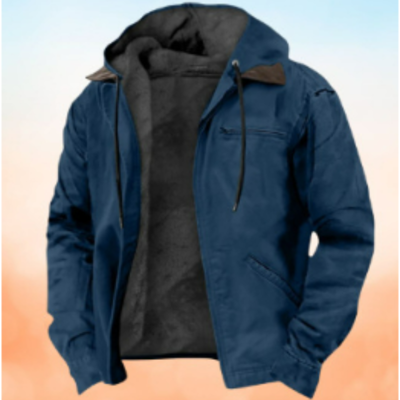 Herren Steppjacke Kapuze Übergröße