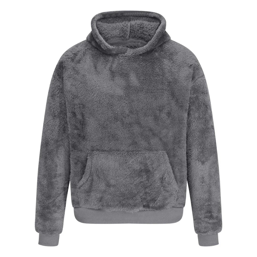 Weicher Flauschpullover mit Kapuze