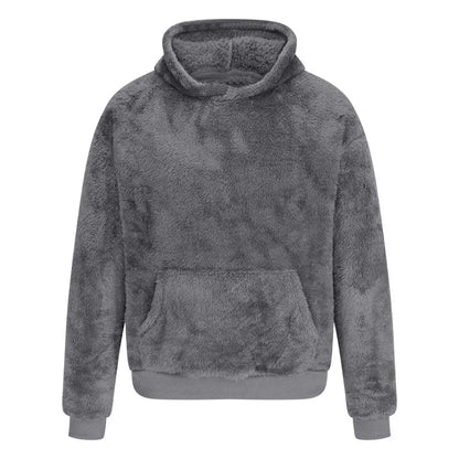 Weicher Flauschpullover mit Kapuze