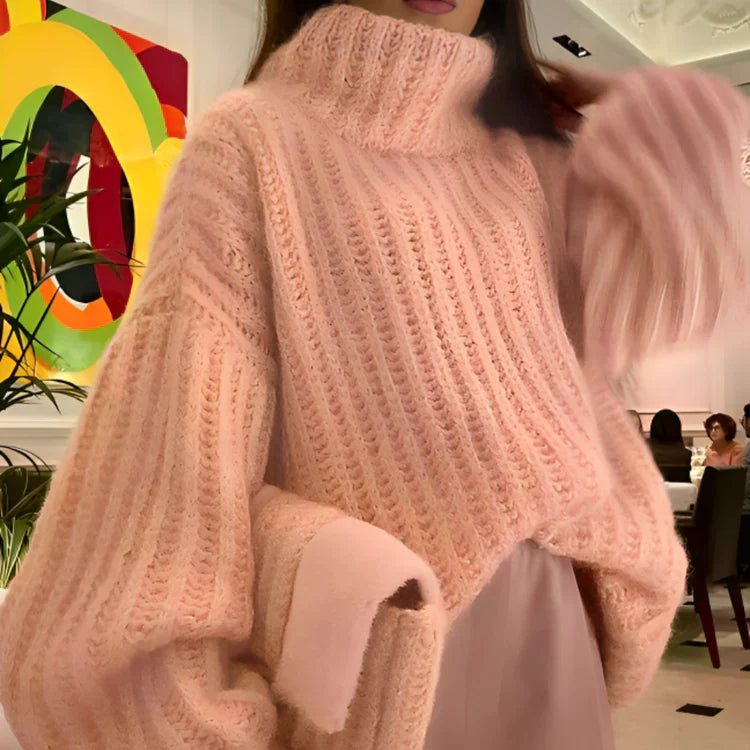 Kuschel-Pullover Frauen Langarm Kapuze