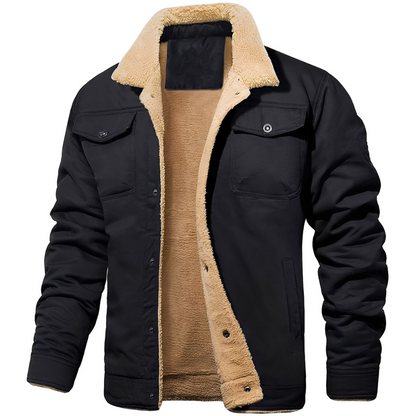 Herren Winterjacke Warm Gefüttert Outdoor