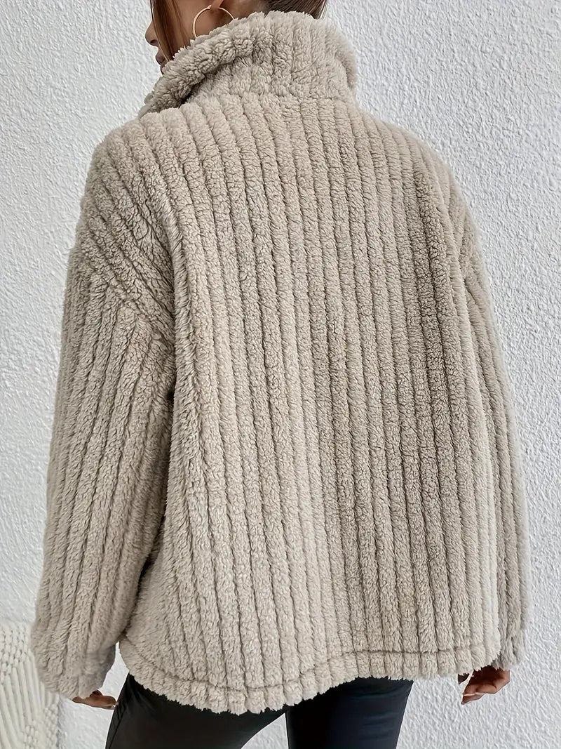 Teddy-Mantel Weich Plüsch Lässig Elegantes Design - IdealeKleiden