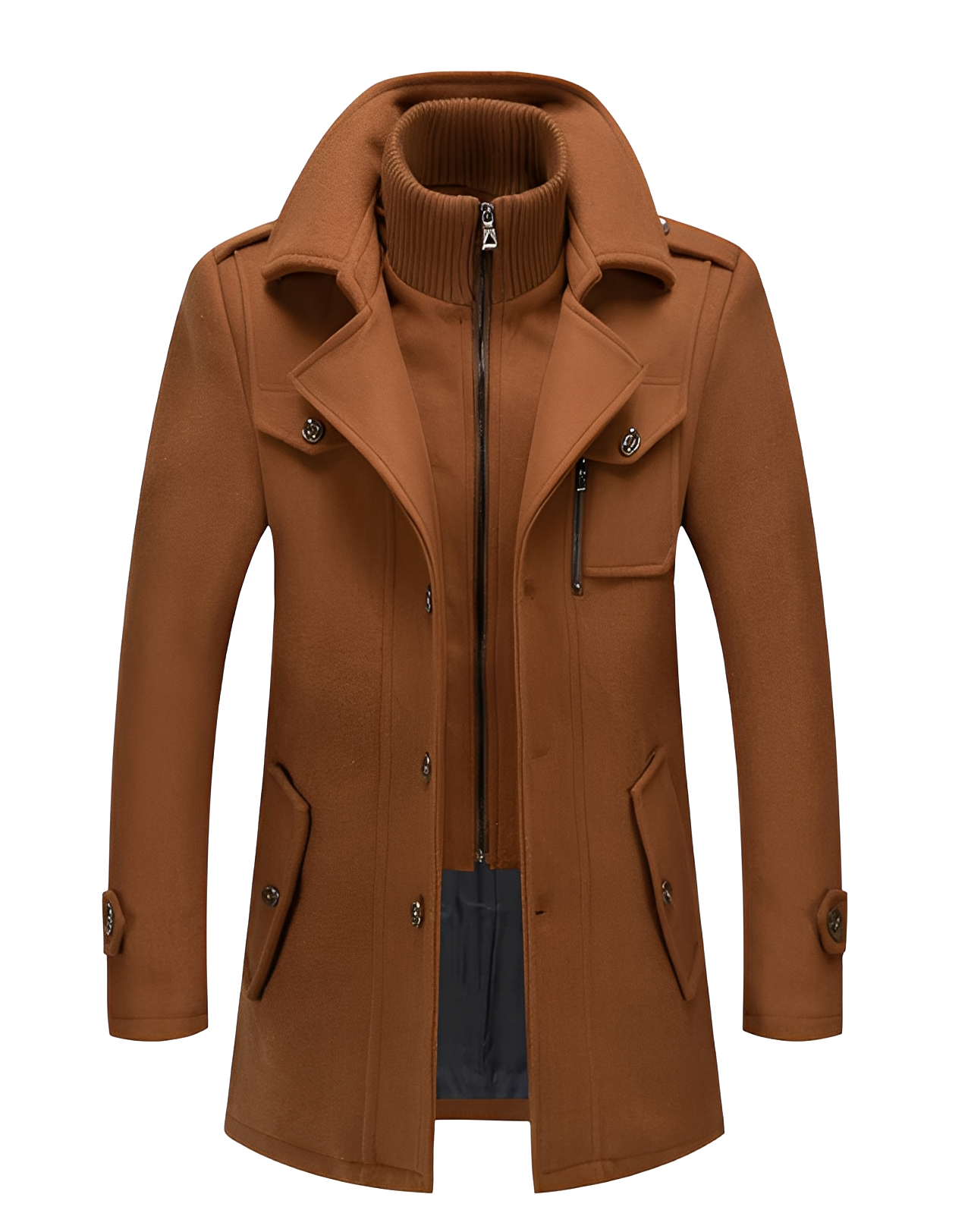 Männer Winterjacke Doppelkragen Trendy - IdealeKleiden