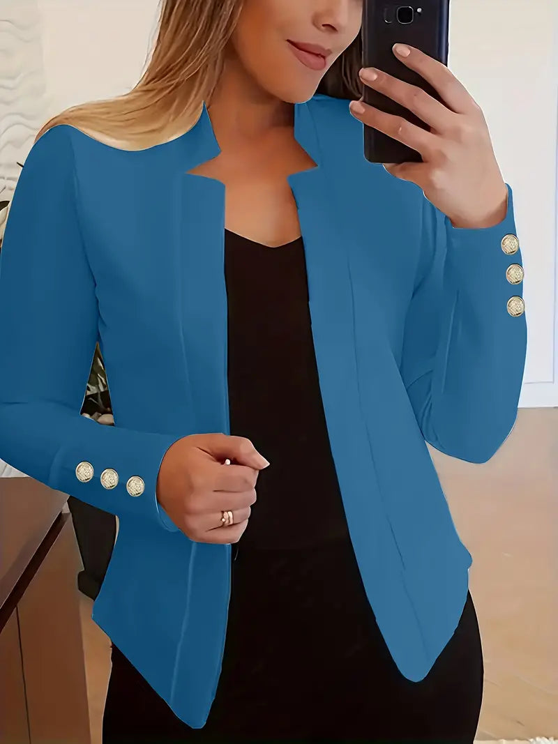 Frauen Blazer Langarm Offen Style Frühjahr