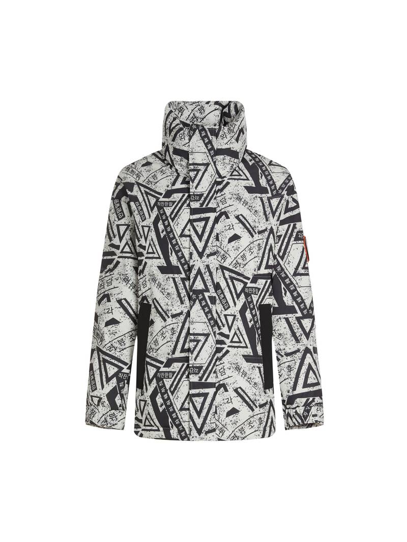 Herren Pufferjacke Geometrisches Muster