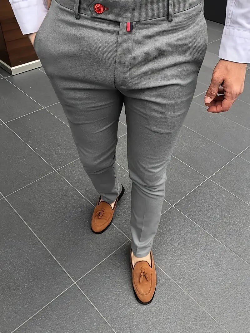 Schmale Anzughose Herren Elegant