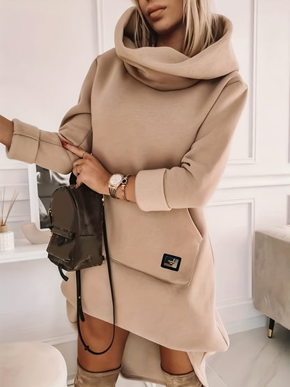 Kapuzen Sweatkleid Bequem Sportlich