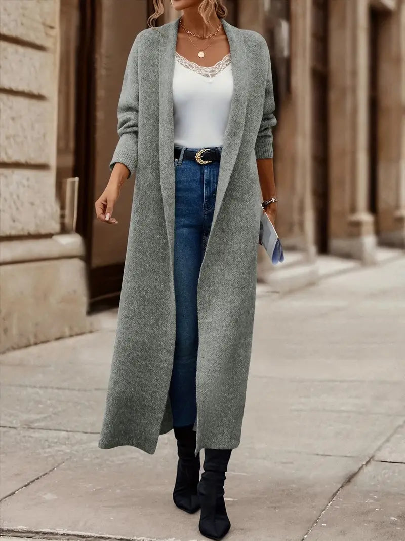 Damen Wollcardigan Herbst Winter Eleganz - IdealeKleiden
