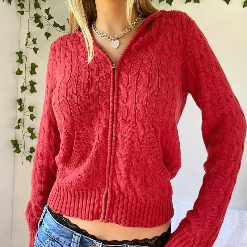 Kuscheliger Kapuzenpulli mit Knöpfen