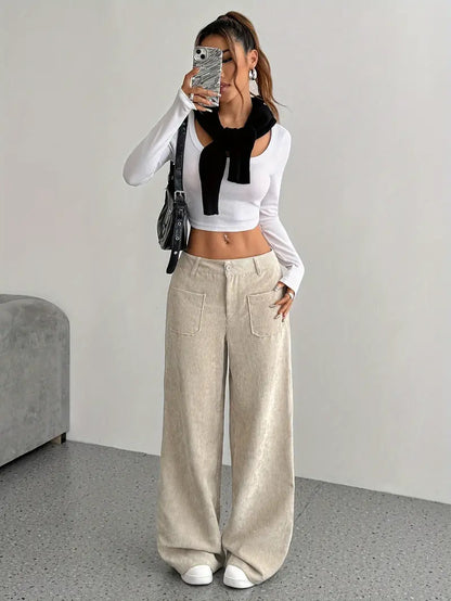 Bequeme Damen Hose aus Baumwolle - IdealeKleiden