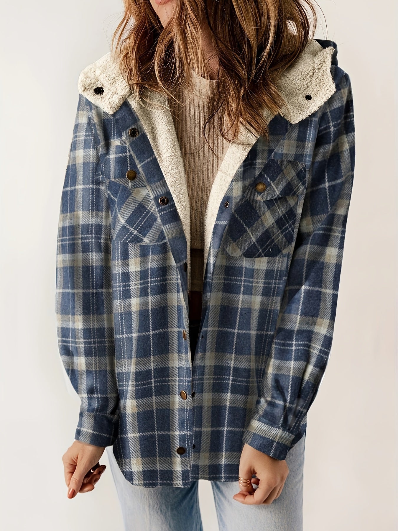 Weiche Winterjacke Samtfutter Kapuze