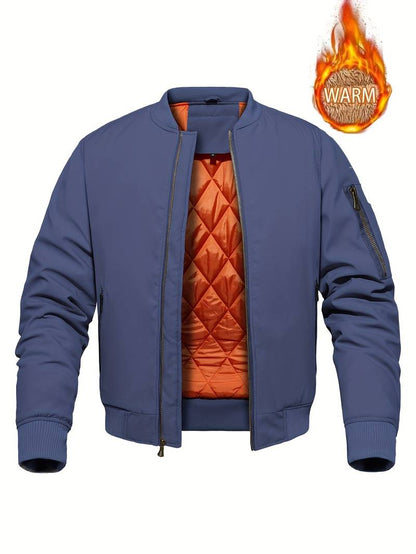 Herren Bomberjacke Elegant Schwarz