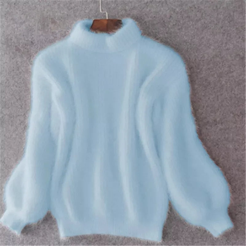 Weicher Angora Pullover Vintage Look - IdealeKleiden