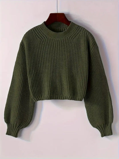 Damen Winterpullover Rippstrick Kurzmodell