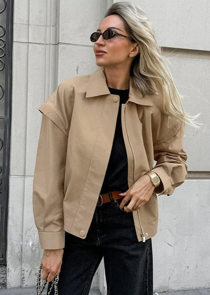 Stilvolle Bomberjacke Französisch Chic Alltag - IdealeKleiden