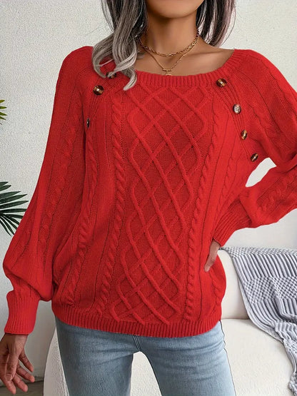 Lässiger Rundhals Pullover Damen