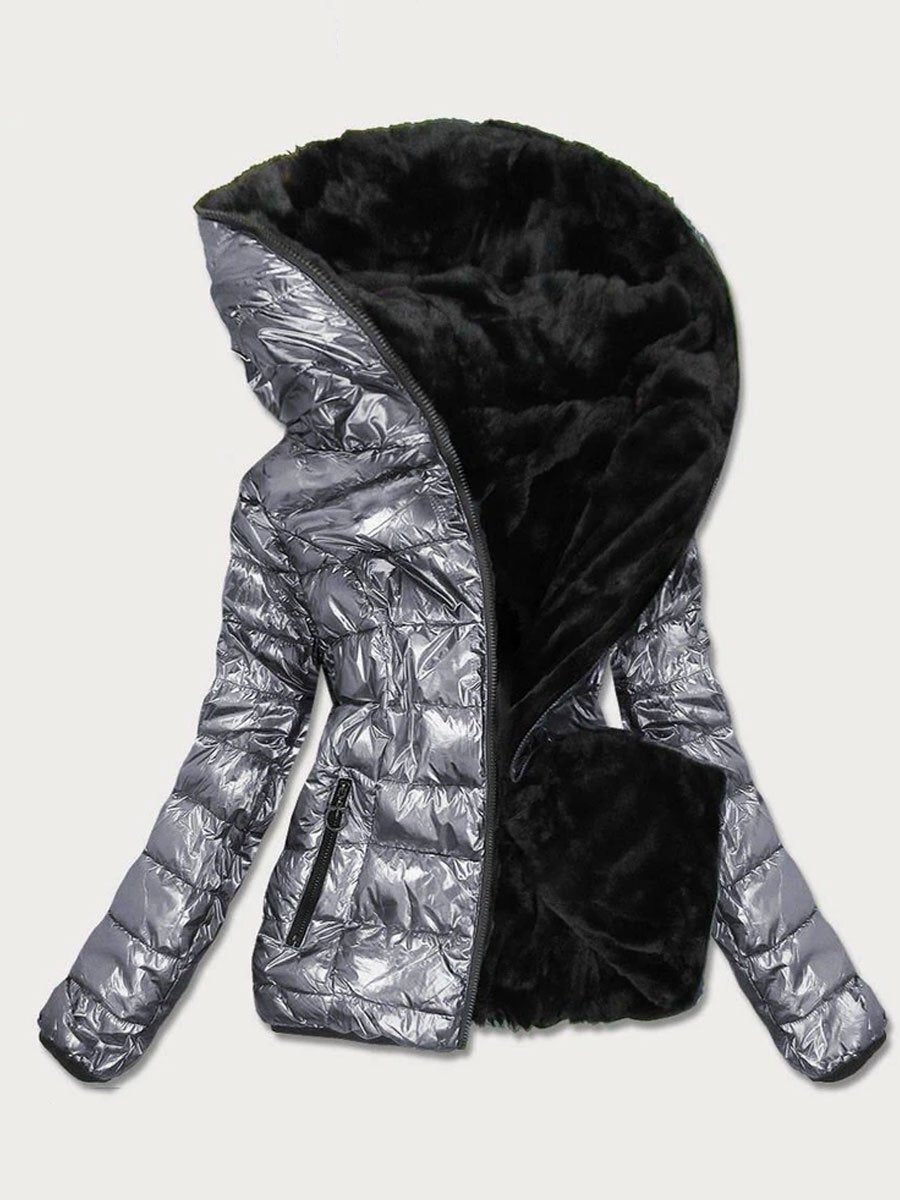 Weiche Winterjacke Mit Plüschfutter