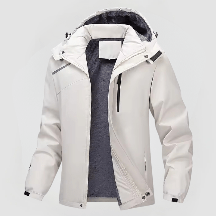 Herren Winterparka Warm Kapuze Reißverschluss