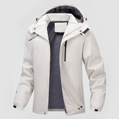 Herren Winterparka Warm Kapuze Reißverschluss