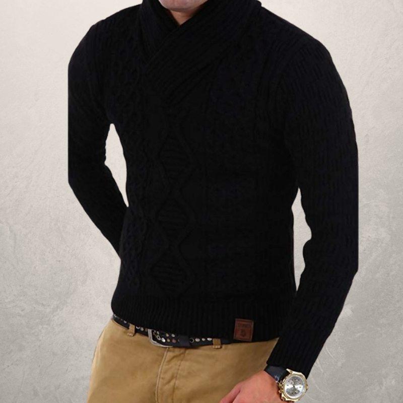 Warme Wollpullover Kabelstrick Wintermode