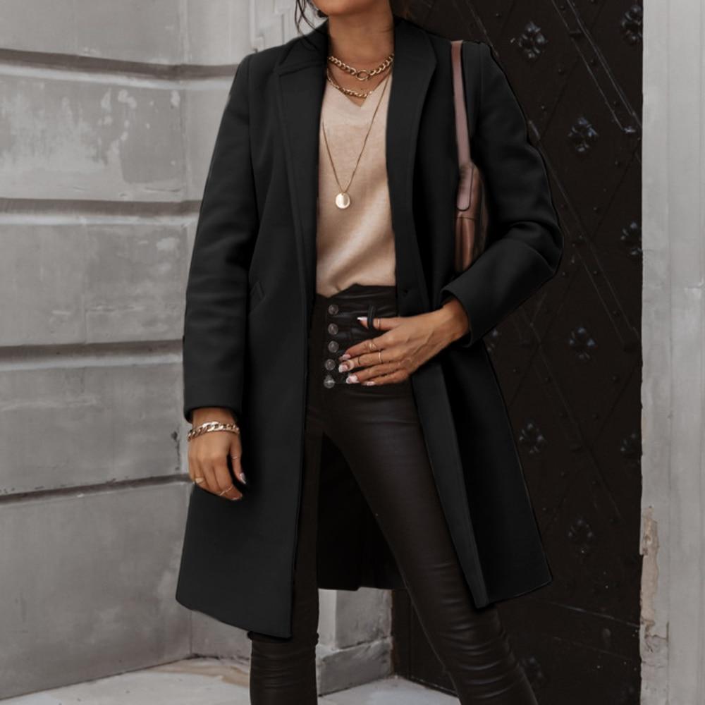 Elegante Kaschmir Kleid Lang