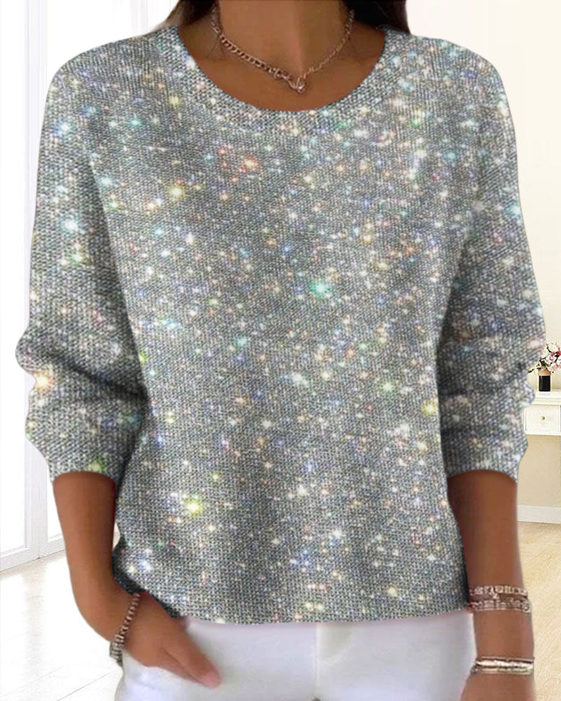 Bequeme Sweatjacke Rundhals Ausschnitt - IdealeKleiden