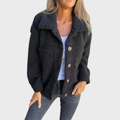 Herbstjacke Teddy Stoff Warm