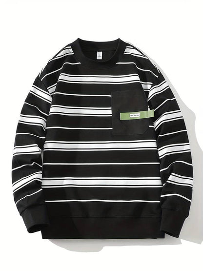 Stylisher Streifenpullover Herren Modern