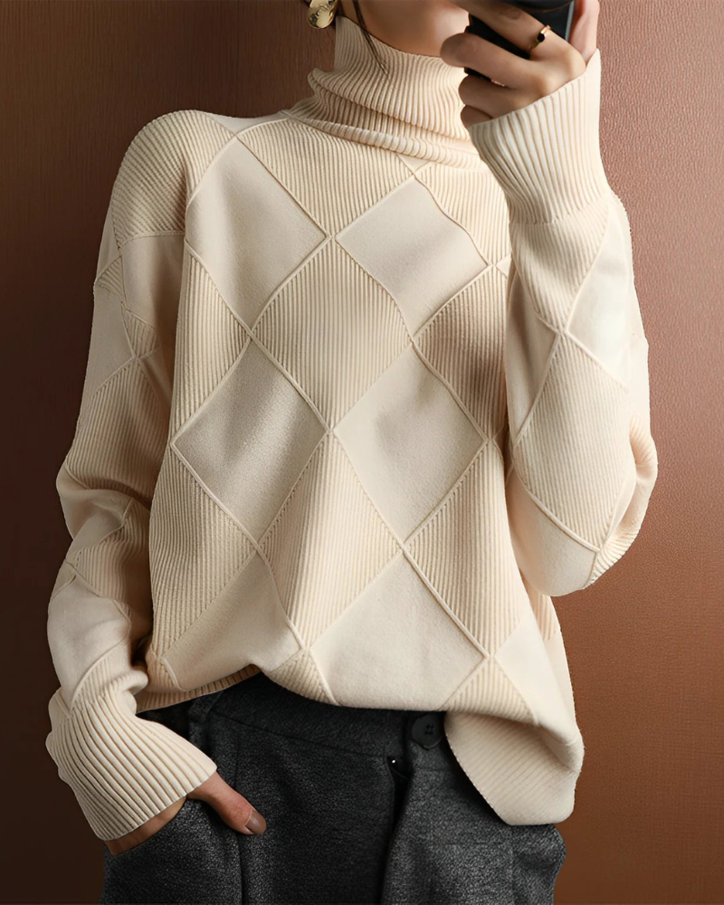Weiche Turtleneck Sweater Damen - IdealeKleiden