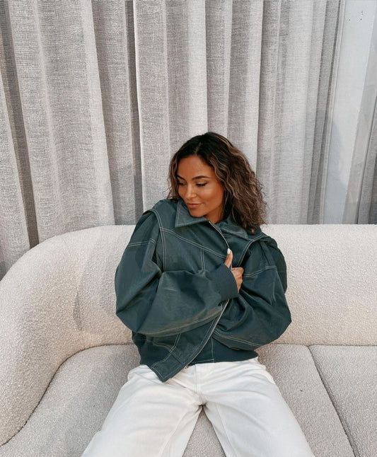 Modische Oversize Jacke - IdealeKleiden