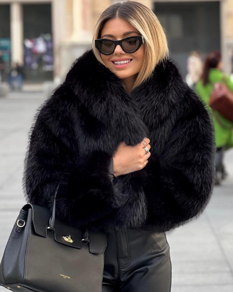 Weiche Felljacke Damen Winter