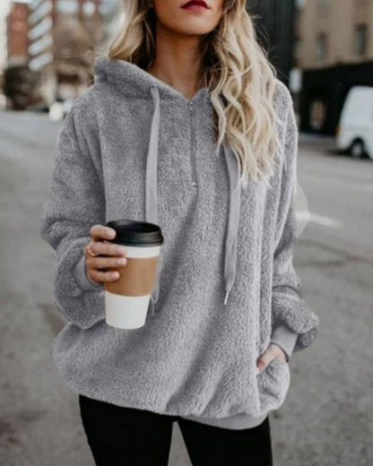 Großer Fleece Pullover Bequem Übergröße