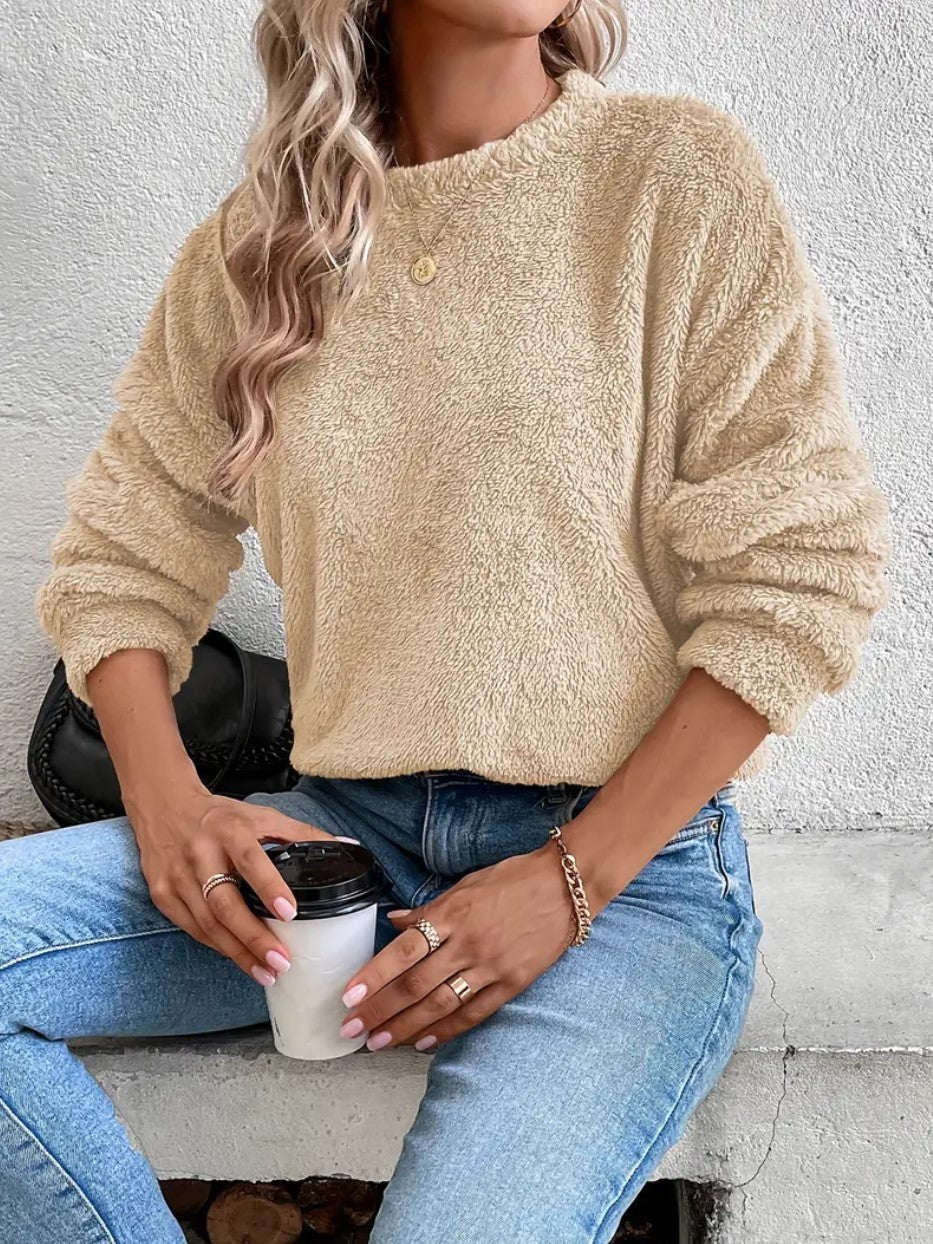 Damen Sweatshirt Bequem Modern - IdealeKleiden