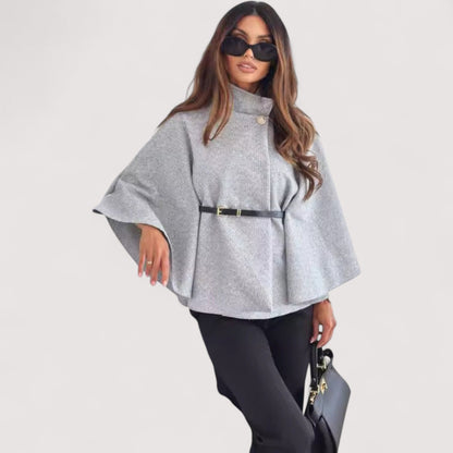Elegante Frauenjacke Schmetterlingsmuster Mit Gürtel
