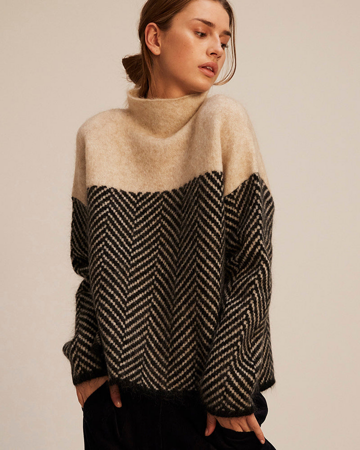 Weiche Baumwolle Rollkragen Pullover Damen