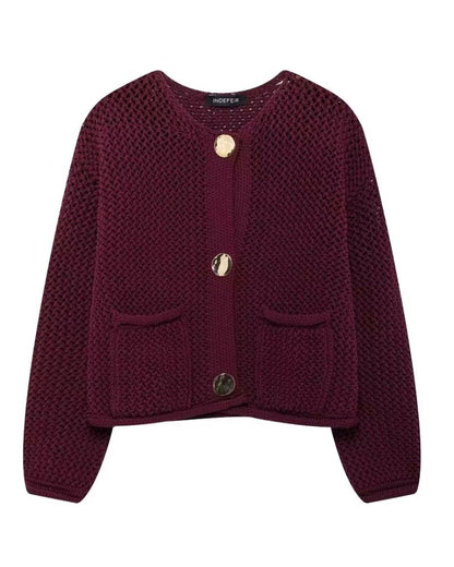 Weiches Burgunder Cardigan
