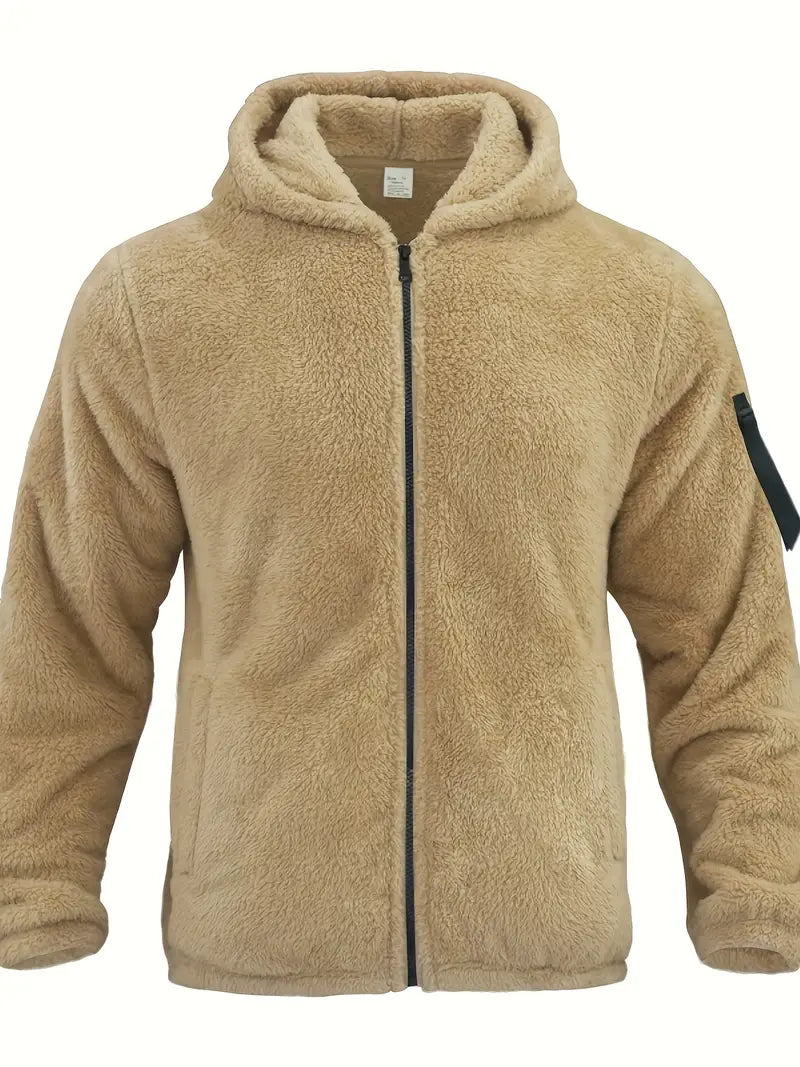Herren Winterjacke Flauschig Reißverschluss